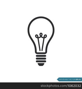 Bulb Lamp Logo Template Illustration Design