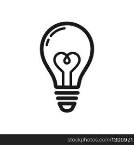 bulb lamp vector icon, idea sign, light bulb lamp icon