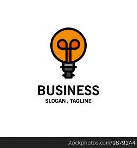 Bulb, Light, Design Business Logo Template. Flat Color