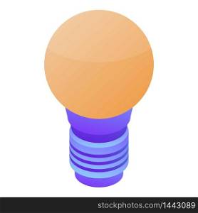 Bulb light icon. Isometric of bulb light vector icon for web design isolated on white background. Bulb light icon, isometric style