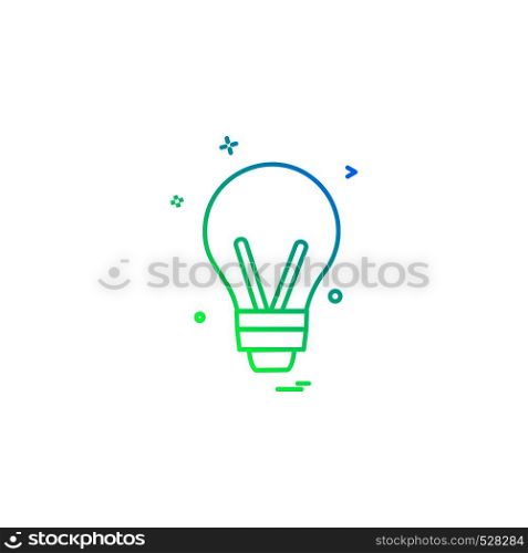 bulb light icon vector design