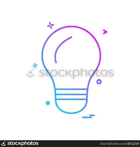 bulb light icon vector design