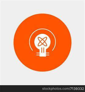 Bulb, Light, Idea, Education white glyph icon