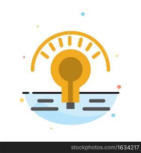 Bulb, Light, Light Bulb, Tips Abstract Flat Color Icon Template