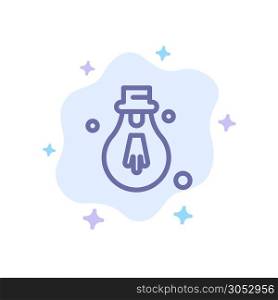 Bulb, Light, Motivation Blue Icon on Abstract Cloud Background