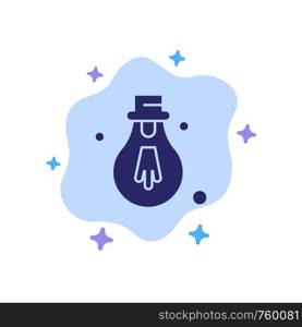 Bulb, Light, Motivation Blue Icon on Abstract Cloud Background