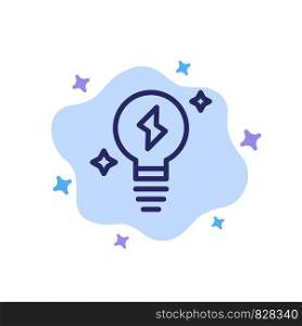 Bulb, Light, Power Blue Icon on Abstract Cloud Background