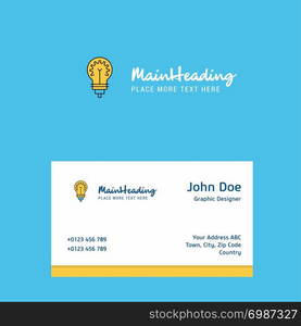 Bulb logo Design with business card template. Elegant corporate identity. - Vector