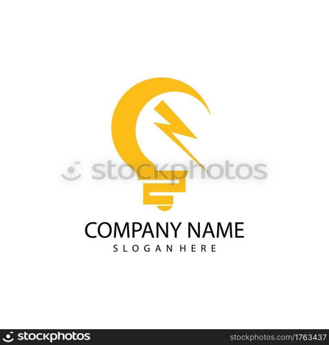 Bulb logo vector illustration template