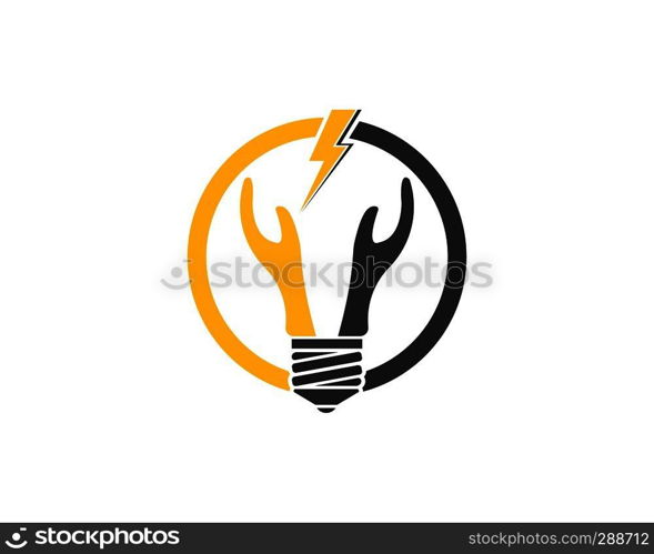 bulb logo vector ilustration template