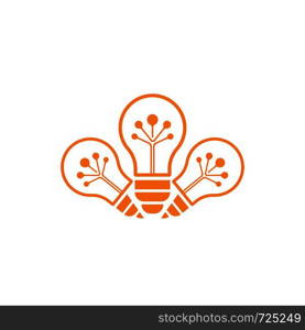 Bulb logo vector ilustration template