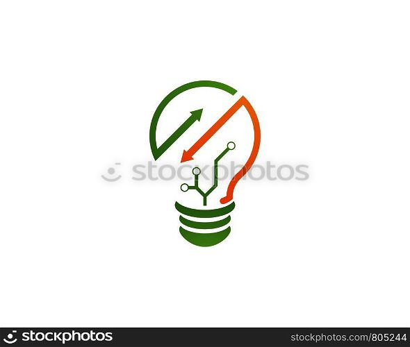 bulb logo vector ilustration template