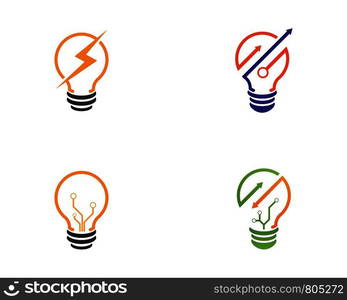 bulb logo vector ilustration template