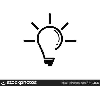 bulb logo vector ilustration template