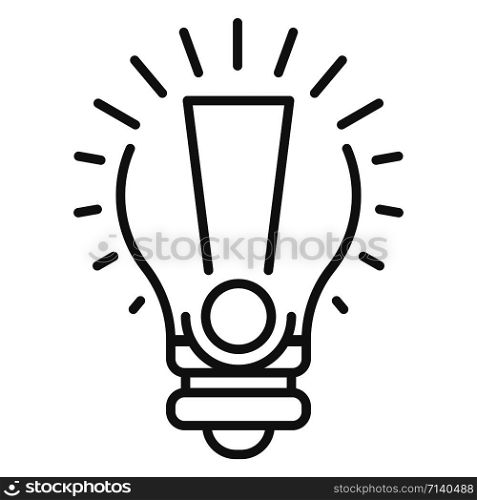 Bulb new idea icon. Outline bulb new idea vector icon for web design isolated on white background. Bulb new idea icon, outline style