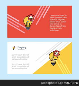 Bulb setting abstract corporate business banner template, horizontal advertising business banner.