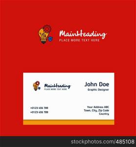 Bulb setting logo Design with business card template. Elegant corporate identity. - Vector