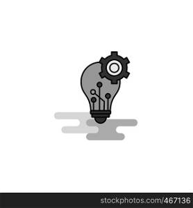 Bulb setting Web Icon. Flat Line Filled Gray Icon Vector