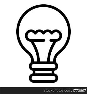 Bulb smart lightbulb icon. Outline Bulb smart lightbulb vector icon for web design isolated on white background. Bulb smart lightbulb icon, outline style