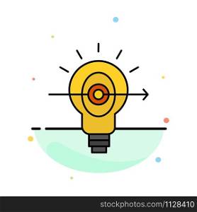 Bulb, Success, Focus, Business Abstract Flat Color Icon Template