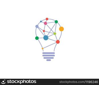 bulb tech idea,creative, concept illustration vector