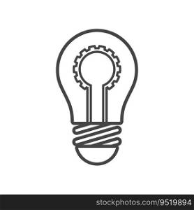 Bulb technology illustration logo icon vector design