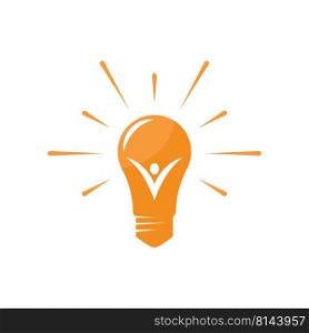 Bulb technology ilustration logo vector design