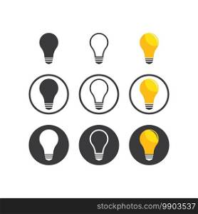 Bulb technology ilustration logo vector design