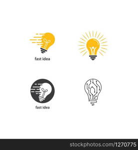 Bulb technology logo vector template