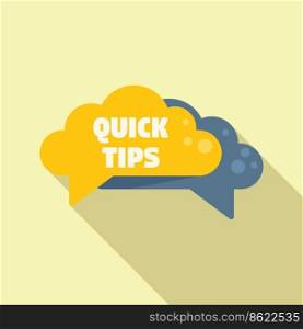 Bulb tip icon flat vector. Advice idea. Sticker solution. Bulb tip icon flat vector. Advice idea
