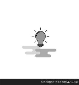 Bulb Web Icon. Flat Line Filled Gray Icon Vector