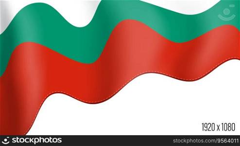 Bulgaria country flag realistic independence day background. Bulgarian commonwealth banner in motion waving, fluttering in wind. Festive patriotic HD format template for independence day. Bulgaria country flag realistic independence day background. Bulgarian commonwealth banner in motion waving, fluttering in wind