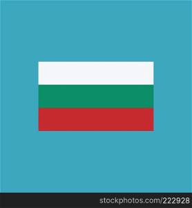 Bulgaria flag icon in flat design. Independence day or National day holiday concept.