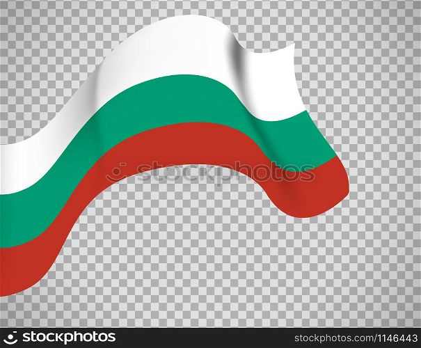Bulgaria flag icon on transparent background. Vector illustration. Bulgaria flag on transparent background