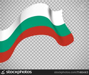 Bulgaria flag icon on transparent background. Vector illustration. Bulgaria flag on transparent background