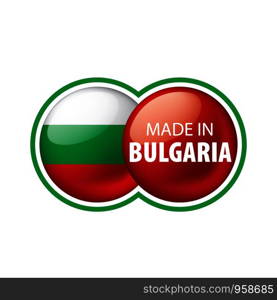 Bulgaria flag, vector illustration on a white background.. Bulgaria flag, vector illustration on a white background