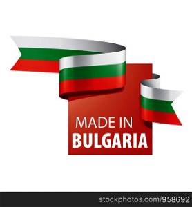 Bulgaria flag, vector illustration on a white background.. Bulgaria flag, vector illustration on a white background