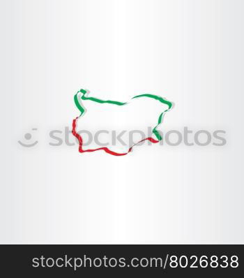 bulgaria map vector icon symbol sign