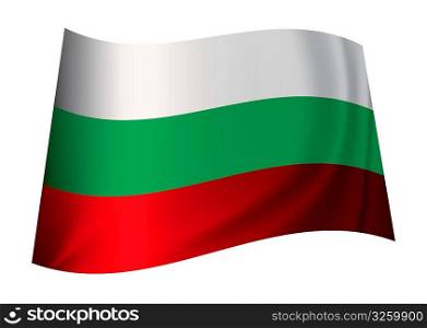 bulgarian flag icon from the contry of bulgaria in white green and red
