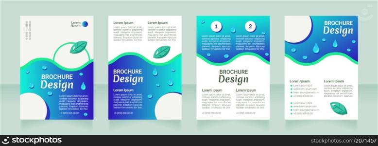 Bulimia eating and mental disorder blank brochure layout design. Vertical poster template set with empty copy space for text. Premade corporate reports collection. Editable flyer paper pages. Bulimia eating and mental disorder blank brochure layout design