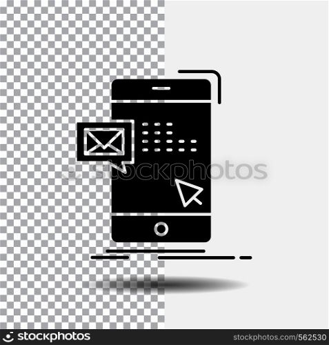 bulk, dialog, instant, mail, message Glyph Icon on Transparent Background. Black Icon. Vector EPS10 Abstract Template background