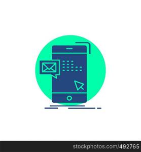 bulk, dialog, instant, mail, message Glyph Icon.. Vector EPS10 Abstract Template background