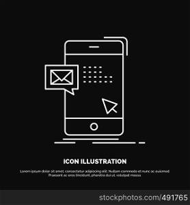 bulk, dialog, instant, mail, message Icon. Line vector symbol for UI and UX, website or mobile application. Vector EPS10 Abstract Template background