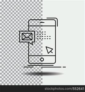 bulk, dialog, instant, mail, message Line Icon on Transparent Background. Black Icon Vector Illustration. Vector EPS10 Abstract Template background