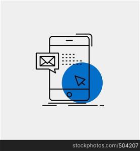 bulk, dialog, instant, mail, message Line Icon. Vector EPS10 Abstract Template background