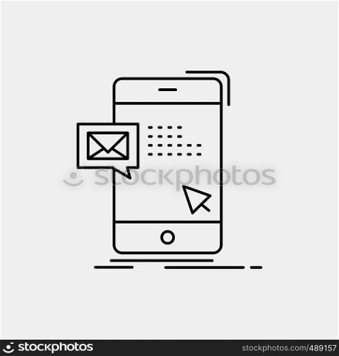 bulk, dialog, instant, mail, message Line Icon. Vector isolated illustration. Vector EPS10 Abstract Template background