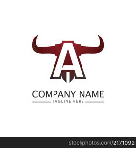 Bull and buffalo head cow animal mascot logo design vector for sport horn buffalo animal mammals head logo wild matador