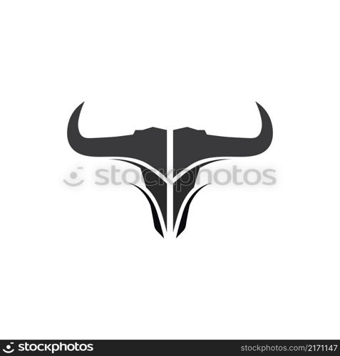 Bull and buffalo head cow animal mascot logo design vector for sport horn buffalo animal mammals head logo wild matador