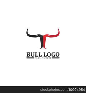 Bull buffalo head, cow, animal  mascot logo design vector for sport horn buffalo, animal, mammals, head logo, wild, matador 