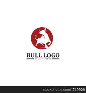 Bull buffalo head, cow, animal  mascot logo design vector for sport horn buffalo, animal, mammals, head logo, wild, matador 